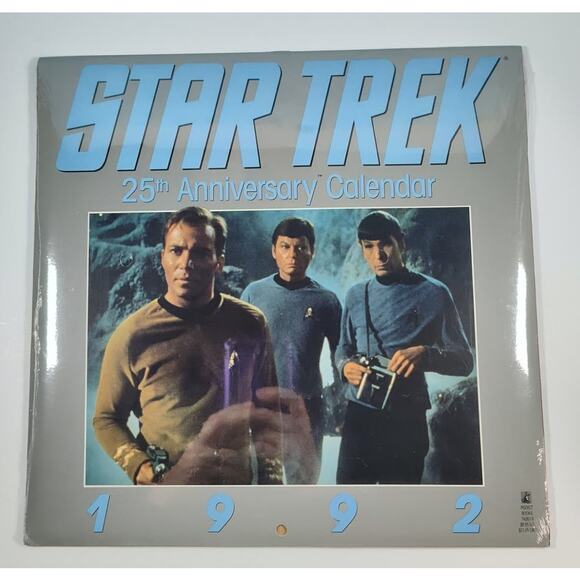 Star Trek 25th Anniversary Calendar 1992 Sealed Kirk, Spork, Dr Mccoy and More! - Picture 1 of 5
